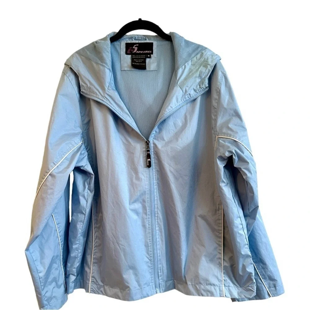 i5 APPAREL, WOMENS,LIGHTWEIGHT, ZIP UP, HOODED, WINDBREAKER, RAIN JACKET.SIZE 1X